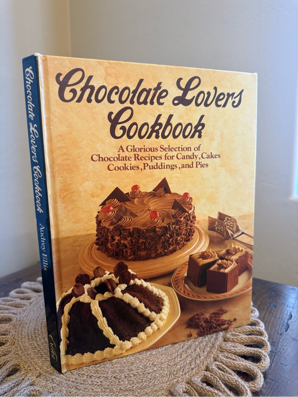 Vintage Chocolate Lovers Cookbook by Audrey Ellis Retro 1985 Hardcover Recipes